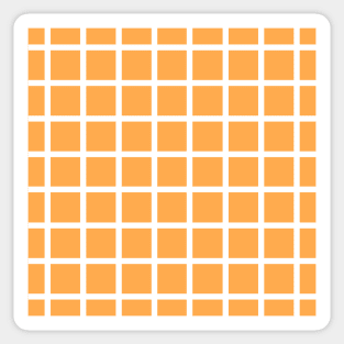 Retro style orange and white check 2 Sticker